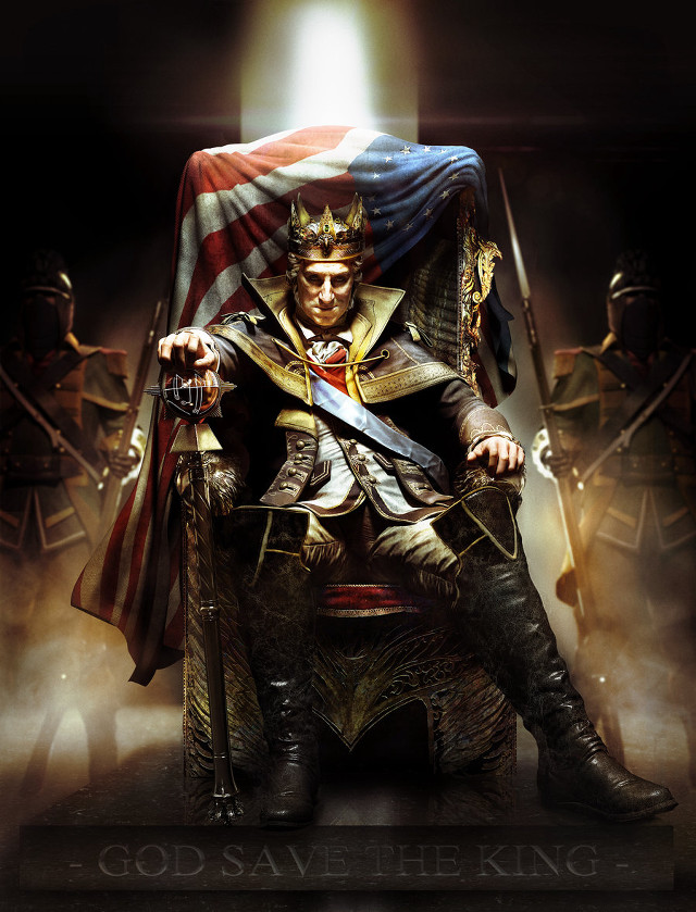 Man throne flag crown beard free wallpaper - medium preview image