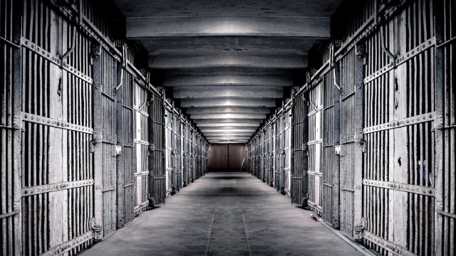 Long hallway empty bars light free wallpaper - medium preview image