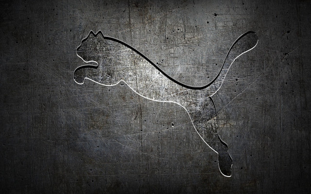 Black white cat running metal free wallpaper - medium preview image