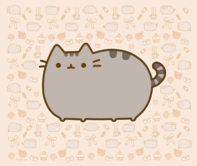 Cat bow pattern pink background free wallpaper - medium preview image
