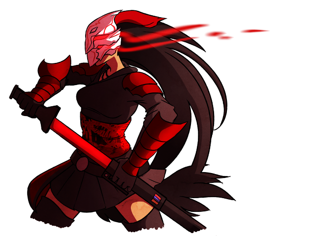 Cartoon character sword blood face free wallpaper - medium preview image