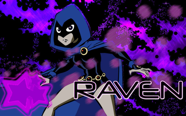 Cartoon character purple background raven free wallpaper - medium preview image