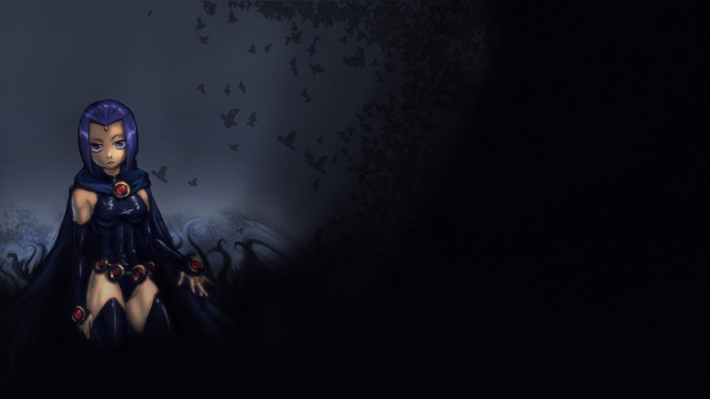 Girl purple hair black cape #2 free wallpaper - medium preview image