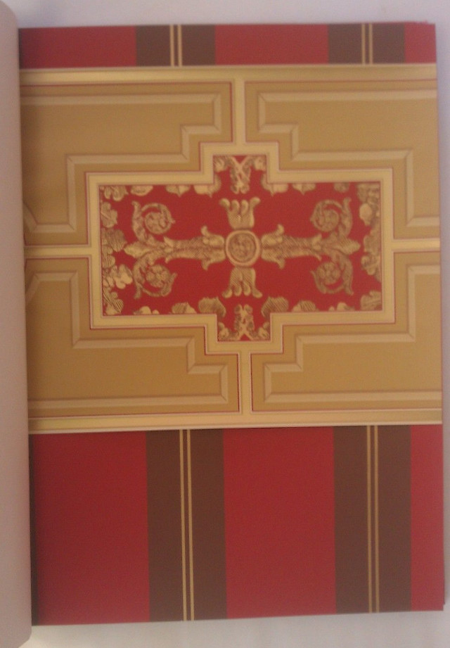 Red gold wall cross stripe free wallpaper - medium preview image