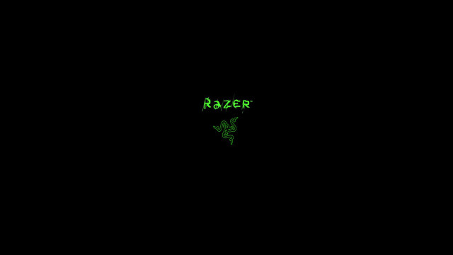 Green razer logo black background free wallpaper - medium preview image