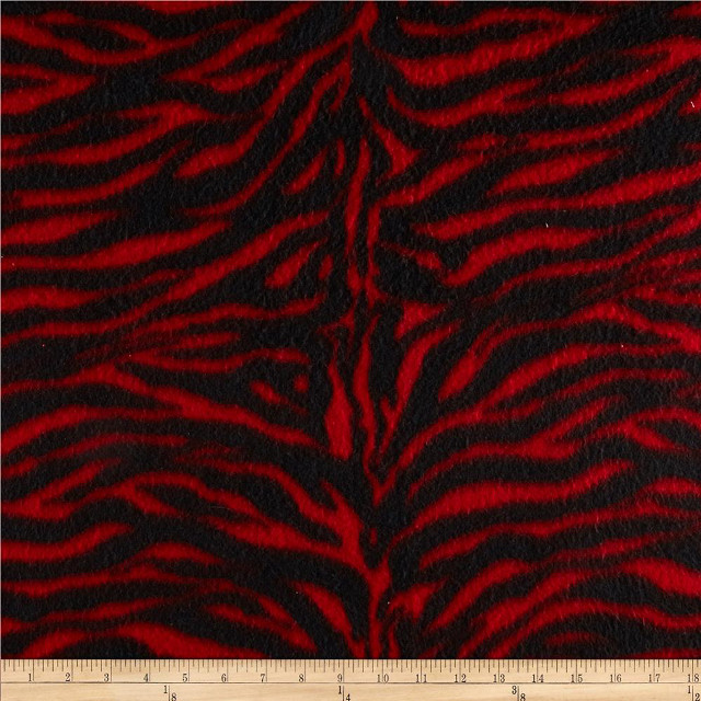 Red black zebra print fabric free wallpaper - medium preview image