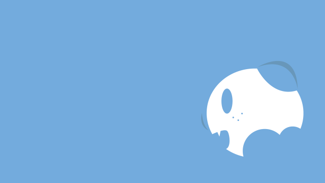 White ghost floating blue background #2 free wallpaper - medium preview image