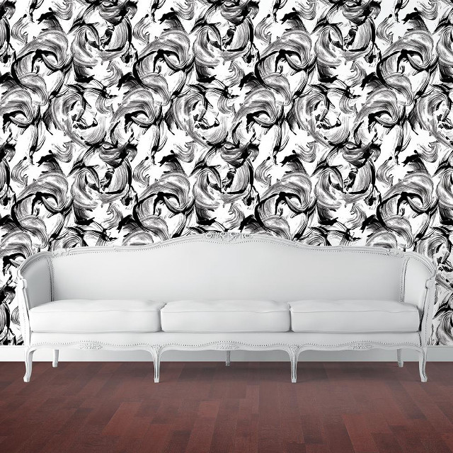 White couch black white pattern free wallpaper - medium preview image