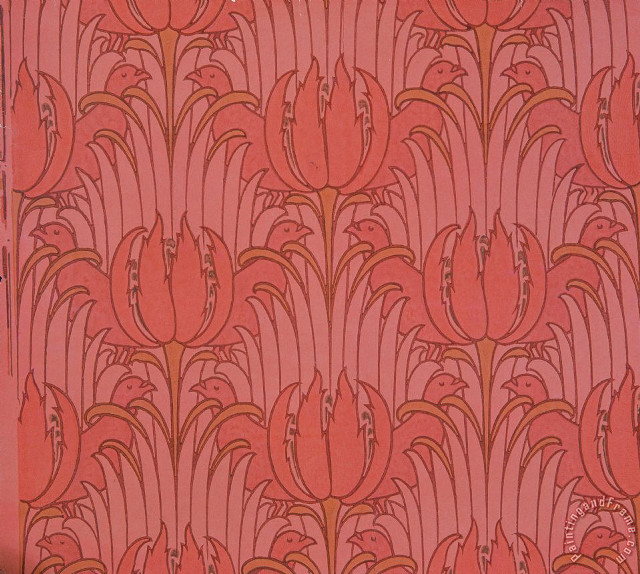 Red wallpaper flower pattern pink free wallpaper - medium preview image