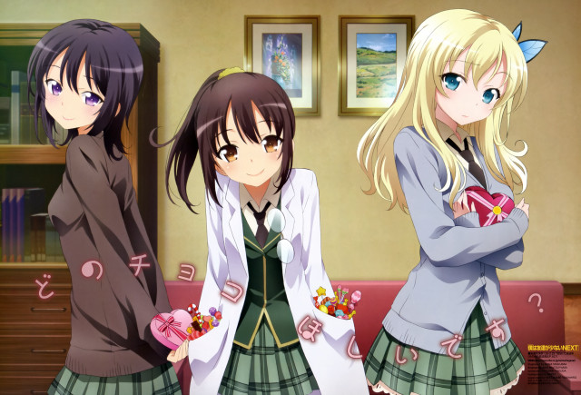 Anime girls piano room background free wallpaper for desktop - medium preview image