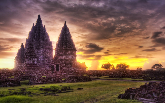 Sunset building windows towers background free wallpaper - medium preview image