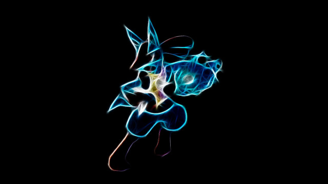 Blue white flower black background #3 free wallpaper - medium preview image