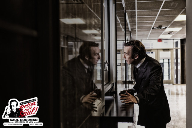 Man suit hallway glass door free wallpaper - medium preview image