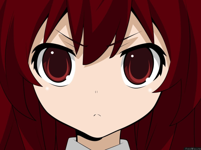 Anime girl red hair sad #2 free wallpaper - medium preview image
