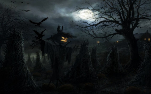 Creepy graveyard full moon bats #2 free wallpaper - medium preview image