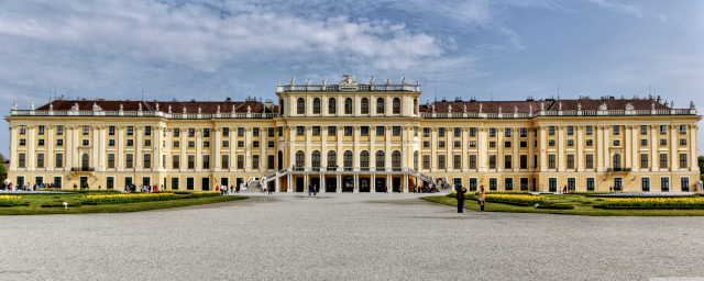 Large building windows grass bushes free wallpaper - medium preview image