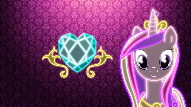 Pony heart diamond hologram purple free wallpaper - medium preview image