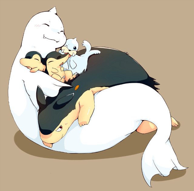 Cat dog pillow together laying free wallpaper - medium preview image