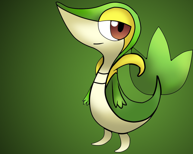Cartoon character green yellow tail free wallpaper - medium preview image