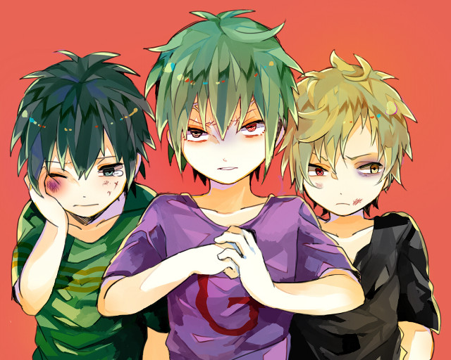 Anime characters posing together picture #9 free wallpaper - medium preview image