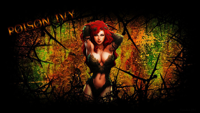 Red haired woman forest gothic free wallpaper - medium preview image