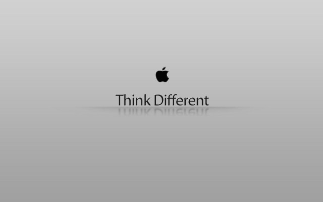 Apple logo think different black #3 free wallpaper - medium preview image