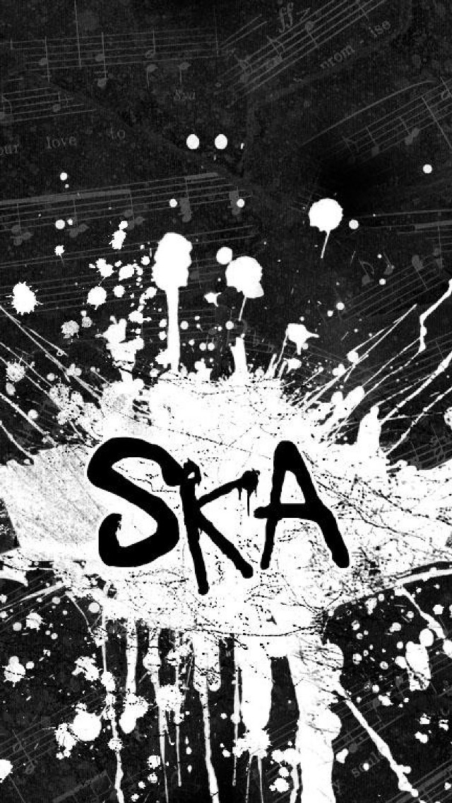 Black white ska photo splash free wallpaper - medium preview image