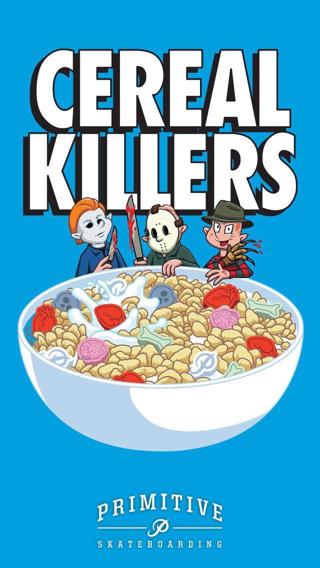 Cereal killers primitive border bowl free wallpaper - medium preview image