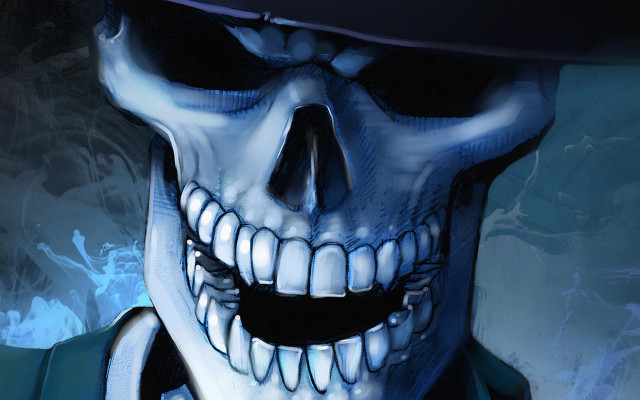 Skeleton hat suit skull cigarette free wallpaper - medium preview image