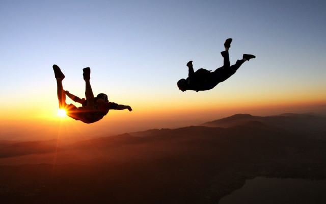 Sunset sky tricks air two free wallpaper - medium preview image