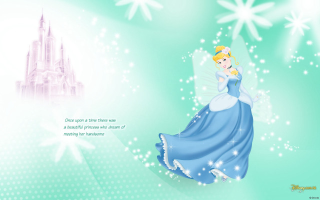 Princess blue dress castle disney free wallpaper - medium preview image