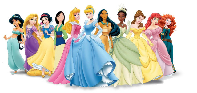Princesses standing row dresses tiaras #2 free wallpaper - medium preview image