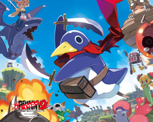 Cartoon character flying birds castle free wallpaper - medium preview image