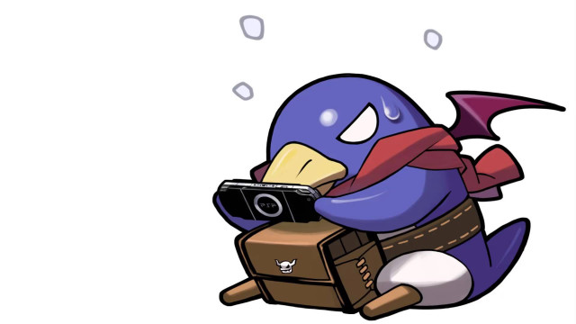 Cartoon bird camera bag bubbles free wallpaper - medium preview image