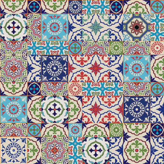 Colorful pattern shapes vibrant design free wallpaper - medium preview image