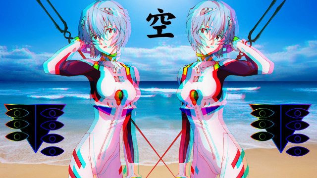 Women beach ocean sky background free wallpaper - medium preview image