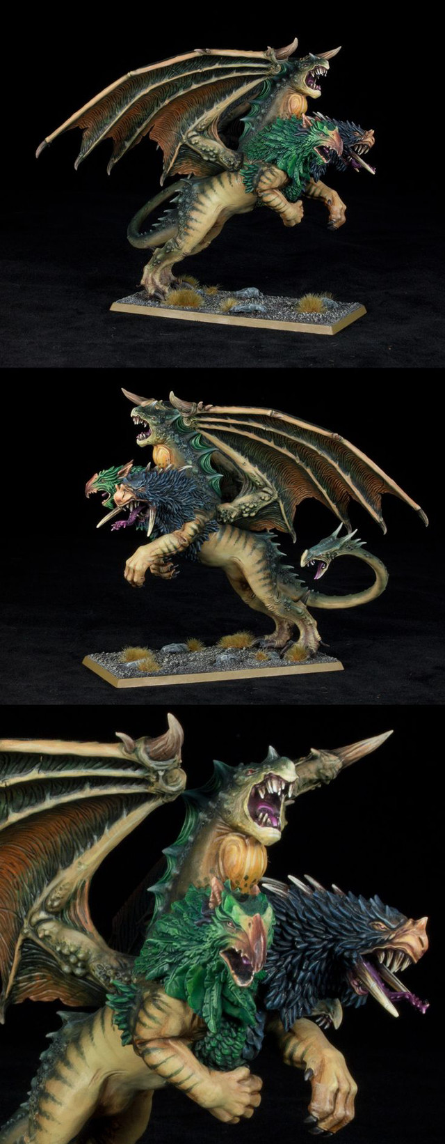 Dragon statue green yellow tail free wallpaper - medium preview image