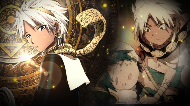 Anime characters white hair snake free wallpaper - medium preview image