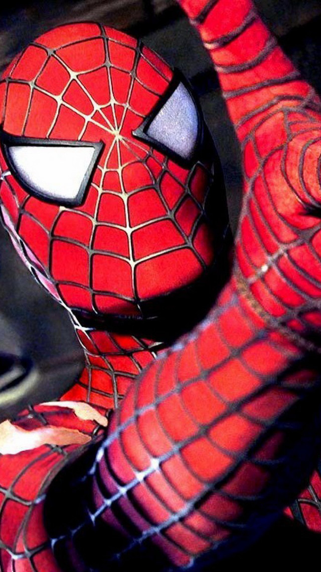 Spider man face hands close free wallpaper - medium preview image