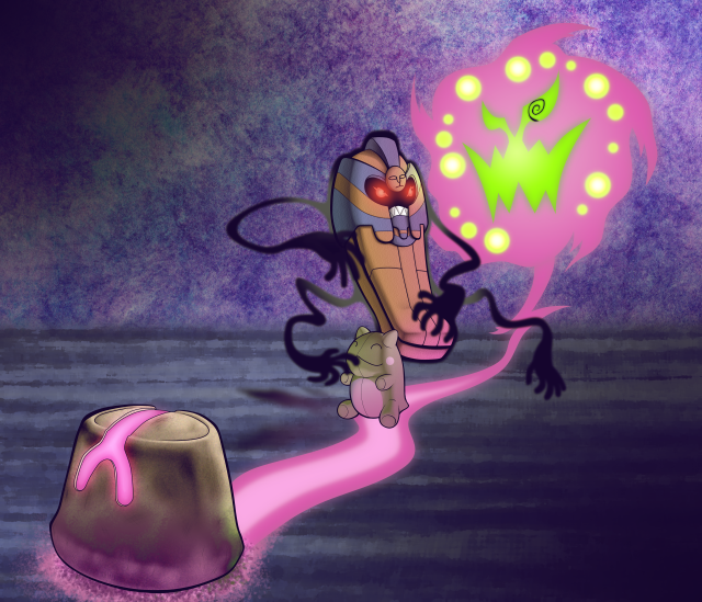 Cartoon character walking towards cake free wallpaper - medium preview image