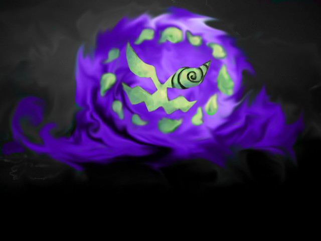 Purple green spiral design smoke free wallpaper - medium preview image