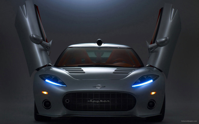 Silver sports car doors open #2 free wallpaper - medium preview image