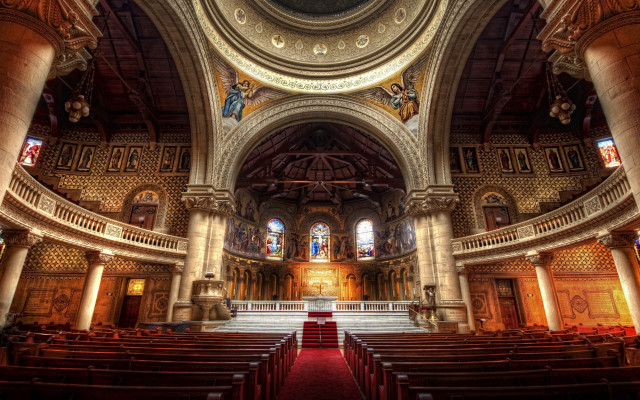 Church dome red carpet architecture free wallpaper - medium preview image