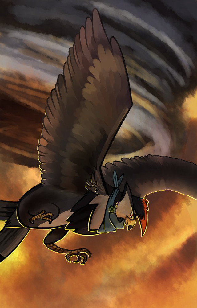 Bird flying sky background clouds #2 free wallpaper - medium preview image