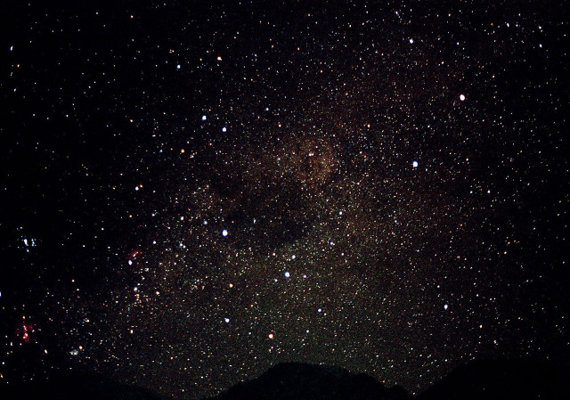 Night sky stars mountain range #9 free wallpaper - medium preview image