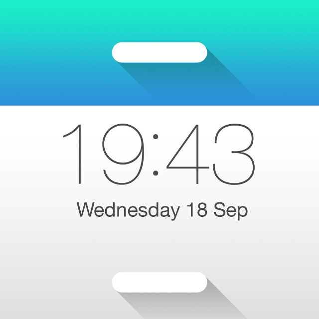 White iphone date blue background free wallpaper - medium preview image