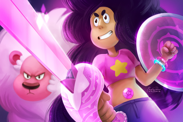 Cartoon character holding pink object #4 free wallpaper - medium preview image
