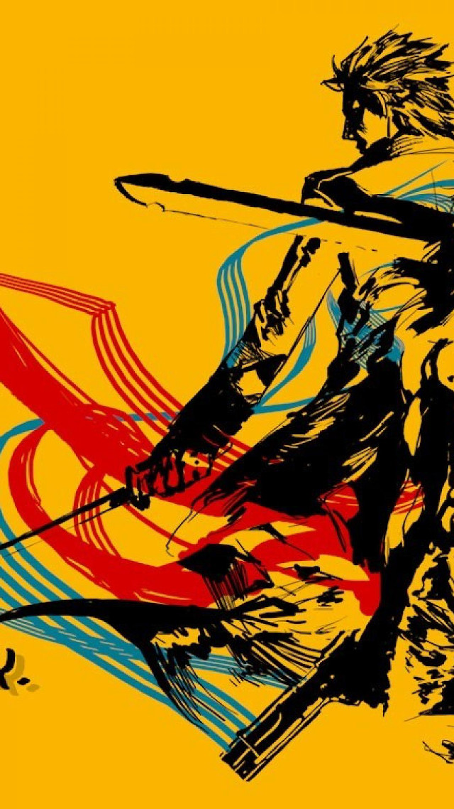 Man sword drawing illustration artwork free wallpaper - medium preview image