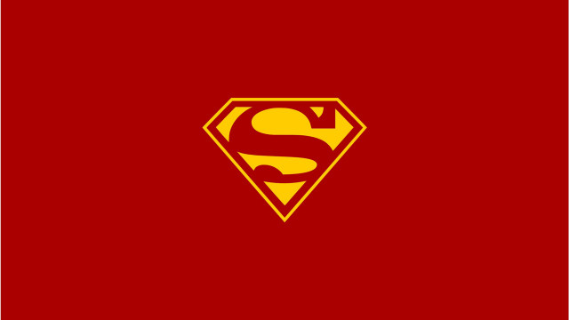 Superman logo red background yellow free wallpaper - medium preview image