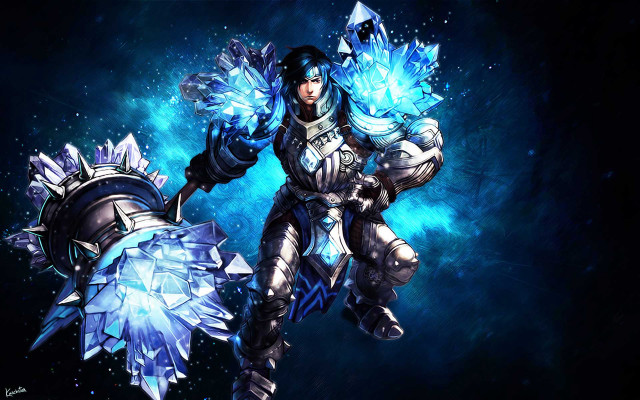 Overwatch character sword crystal flower free wallpaper - medium preview image